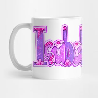 Isabel first name in purple Personalized personalised customised name Isabel Mug